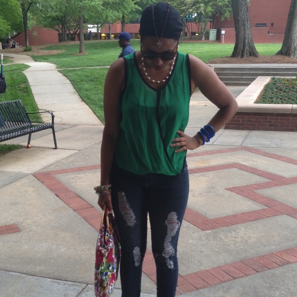 🚫SOLD🚫 Hi-Lo See Through Criss Cross Shirt - Picture 3 of 5